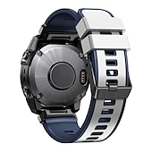 Недорогие Ремешки для часов Garmin-Ремешок для часов для Garmin Fenix 7 7X 6 6X Pro Epix Pro 47mm 51mm Instinct 2X Approach S70 47mm S62 S60 Forerunner 955 945 Epix Marq Descent Quatix 22mm 26mm силиконовый Замена Ремень 22mm 26mm