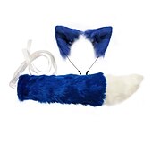 cheap Hair Styling Accessories-Handmade Cosplay Children&#039;S Performance Anime Cute Fox Color Rabbit Fur Animal Ears Hair Hoop Tail Accessory Set