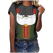 billige T-skjorter-Oktoberfest øl bayerske T-skjorte Animé 3D Graphic Til Dame Voksne Oktoberfest øl Maskerade 3D-utskrift Fritid / hverdag