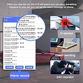 abordables DVR pour voiture-k18 4g wifi car dash cam dvr with 2.0 lcd screen gps camera recorder 1080p dual lens avant et arrière wdr with gps dash cam
