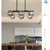economico Luci a sospensione-lampadario vintage grigio fumo 6 teste 61cm lampada a sospensione regolabile con sfera di vetro e27 lampada a sospensione industriale plafoniera a bolle adatta per ristorante soggiorno camera da letto