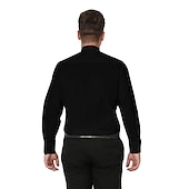 cheap Tops-Men&#039;s Priest Shirt Tab Collar Clergy Shirt Black White Short Sleeves Long Sleeves for Halloween Carnival