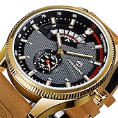 halpa Mekaaniset kellot-FORSINING Miesten Mekaaninen Kello Ulkoilu Urheilu Muoti Rannekello Automaattinen Itsesäätyvä Hehkuva Kalenteri Vedenkestävä Nahkakello