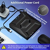 tanie Kable i adaptery-7 w 1 przenośny usb 3.0 ultra-cienka zewnętrzna nagrywarka dvd czytnik napędu odtwarzacz napęd optyczny do akcesoriów do komputerów stacjonarnych laptopa