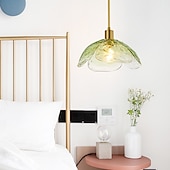 economico Luci Isola cucina-lampada a sospensione a led in vetro lampada da soffitto moderna in vetro soffiato a mano industriale led creativo loft bar cucina lampada da soffitto decorazione della casa installazione rosa verde