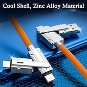 olcso Mobiltelefon-kábelek-1 csomag Többszörös töltőkábel 3,3 láb USB C - USB C / Lightning USB A - micro USB / USB C 6 A Töltőkábel Gyorstöltés Magas adatátvitel Tartós 4 az 1-ben Könnyű hordozhatóság Kompatibilitás Macbook