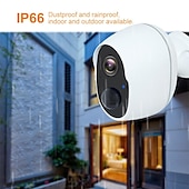 abordables Caméras IP d&#039;intérieur-batterie intégrée hd 1080p wifi caméra ip caméra de surveillance à domicile sans fil caméra étanche extérieure vision nocturne infrarouge suivi intelligent caméra de vidéosurveillance audio