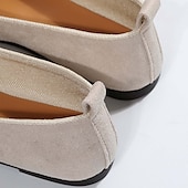 economico Ballerine da donna-Per donna Ballerine Ballerine Taglie forti Scarpe morbide Marcia Tinta unica Piatto Punta tonda Informale Comoda minimalismo PU Vinaccia Nero Rosso