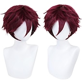 olcso Party Parókák-rövid fekete férfi cosplay paróka karneváli karácsonyi jelmez partira