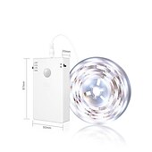 billige USB-stripelys-1m 3M 4m Fleksible LED-lysstriper 30/90/120/150 LED 2835 SMD 1set Varm hvit Hvit LED Stripelampe Koblingsbar Kroppssensor 5 V