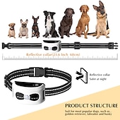 abordables Dressage pour chiens-Clôture électronique pour chien arrêt des aboiements télécommande 2-en-1 formation choc électrique collier de chien dresseur de chien intelligent