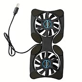 cheap Stands &amp; Cooling Pads-Foldable USB Cooling Fan Mini Notebook Cooler Cooling Pad Quiet Stand Double Fans For 7 to 15 Inch Notebook Laptop PC