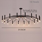 Недорогие Люстры-спутники-sputnik люстра металлическая люстра 3 цвета свет 12/15/18/24 голова люстра черного цвета для спальни,гостиной,столовой 85-265v