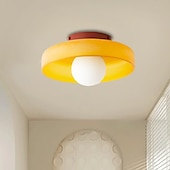 cheap Flush Mounts &amp; Semi Flush Mounts-Lightinthebox LED Ceiling Light Wall Light Indoor 1-Light 25cm Glass Shapes Flush Mount Lights SCeilling Light for Corridor Porch Bar Creative Loft Balcony Lamps Olive Green White Yellow 110-240V