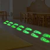 cheap Halloween Stickers-1 Set Footprint Pattern Glow In The Dark Floor Sticker