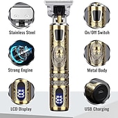 cheap Shaving &amp; Hair Removal-USB Rechargeable Hair Clippers and Beard Trimmer for Men - Precise T-Blade Trimmer with LCD Screen - Grooming Kit for Men
