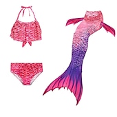 olcso Lányok jelmezei-Sellő Ariel Mermaid Tails Fürdőruha Bikini Hableány Szabadság for Lány Gyermek Álarcos mulatság