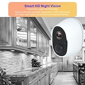 abordables Caméras IP d&#039;intérieur-batterie intégrée hd 1080p wifi caméra ip caméra de surveillance à domicile sans fil caméra étanche extérieure vision nocturne infrarouge suivi intelligent caméra de vidéosurveillance audio