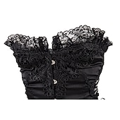 cheap Tops-Vintage Rococo Punk &amp; Gothic Overbust Corset Bustier Bodyshaper Pirate Lace Women&#039;s Fantasy Halloween Carnival Valentine&#039;s Day Party / Evening Prom Adults&#039; Bra Underwear All Seasons