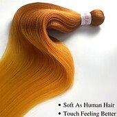 cheap Crochet Hair-Ginger Golden Ombre Braiding Hair Pre Stretched Kanekalon Braiding Hair Box Braids Human Hair Extensions 26 inch