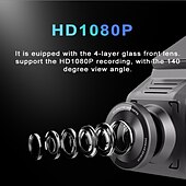 abordables DVR pour voiture-k18 4g wifi car dash cam dvr with 2.0 lcd screen gps camera recorder 1080p dual lens avant et arrière wdr with gps dash cam