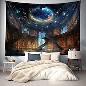 billige Planet Tapestry-fantasi planetarium hengende billedvev veggkunst stor billedvev veggmaleri dekor fotografi bakteppe teppe gardin hjem soverom stue dekorasjon
