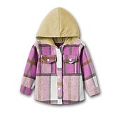 billiga Jackor och rockar för pojkar-Barn Pojkar Kappa Hoodiejacka Ytterkläder Rutig Långärmad Knappar Täcka Utomhus Mode Streetwear Dagligen Vin Armégrön Rubinrött Höst Vinter 7-13 år