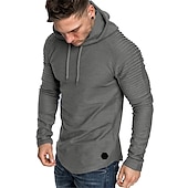 cheap Basic Hoodies-Men&#039;s Hoodie ArmyGreen Black khaki Gray White Solid Color Cool Winter Clothing Apparel Hoodies Sweatshirts  Long Sleeve