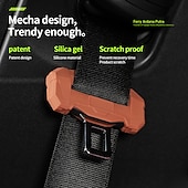 abordables Organizadores para coche-Funda protectora de silicona resistente a los arañazos para cinturón de seguridad automotriz starfire para honda accord crv civic xrv hrv odyssey vezel