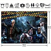 billige halloween veggtepper-halloween zombie hengende veggteppe veggkunst stor billedvev veggmaleri dekor fotografi bakteppe teppe gardin hjem soverom stue dekorasjon halloween dekorasjoner