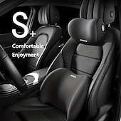 cheap Car Headrests&amp;Waist Cushions-Car Seat Headrest Back Support Pad Soft Memory Cotton Neck Pillow Car Interior Accessories Universal Lumbar Cushion
