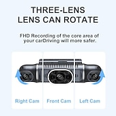 preiswerte Autofestplattenrekorder-Q9 1080p Neues Design / HD / 360 ° Überwachung Auto dvr 170 Grad Weiter Winkel 3 Zoll IPS Autokamera mit Nachtsicht / G-Sensor / Parkmodus 8 Infrarot-LEDs Auto-Recorder