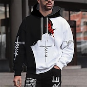 cheap Men&#039;s 3D Hoodies-Men&#039;s Graphic Animal Hoodie Hoodies Sweatshirt Hoodie Long Sleeve Hooded Sweatshirt Hooded Streetwear 3D Print Sports &amp; Outdoor Daily Black And White Light Khaki. Print Spring &amp;  Fall Designer