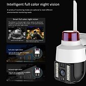 cheap Outdoor IP Network Cameras-Wireless Speed Dome Security Camera Humanoid Tracking Sound and Light Alert Smart Full Color Night Vision Bilingual Intercom Outdoor PTZ IP Camera CCTV Security Surveillance Camera(720P/1080P)
