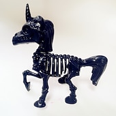 economico Decorazioni Appese e da Tavolo per Halloween-decorazione di Halloween scheletro di unicorno ossa di plastica con scheletro prop scena spettrale interna / esterna bomboniere