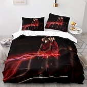 cheap Duvet Cover Sets-3Pcs/2Pcs Basketball Print Duvet Cover Set Bedding Sets Comforter Cover with Soft Lightweight Microfiber