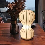 abordables lámpara de noche-lámpara de mesa globo de aire caliente blanco cálido 18 &quot;28&quot; lámpara de mesa led lámpara de escritorio deco creativa moderna minimalista sala de estar dormitorio restaurante de cabecera seda de gusano
