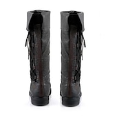 economico Stivali da uomo-stivali da uomo stivali da cowboy retrò stivali rinascimentali casual outdoor daily pu traspirante confortevole antiscivolo con lacci corteccia marrone nero autunno inverno
