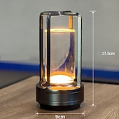economico Lampade da tavolo-Lampada da tavolo a led senza fili Lampada da scrivania in metallo da bar retrò Ricaricabile Touch Dimmer Luce notturna Ristorante Camera da letto Arredamento per la casa all&#039;aperto