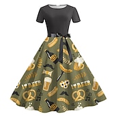 cheap Graphic Apparel-Halloween Oktoberfest Dress Maid Bavarian German Munich Wiesn Women's Traditional Style Cloth