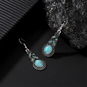 voordelige Sieradensets-1 set (1 stks ketting 1 paar oorbellen) sieraden set voor dames blauw dagelijks reizen festival legering retro