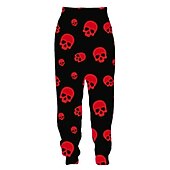 cheap Bottoms-Halloween Skull Skeleton Jogger Pants Sweatpants Anime 3D Graphic For Couple&#039;s Men&#039;s Women&#039;s Adults&#039; Halloween Carnival Masquerade 3D Print Party Halloween