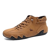 ieftine Adidași Bărbați-adidași verzi, casual, înalți, din piele artificială, pentru bărbați – pantofi ușori, respirabili, cusături manual, cu șireturi, pentru activități în aer liber