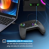 levne Videohry-bezdrátový ovladač pro konzoli Nintendo Switch oled pro gamepad s 600mah dobíjecí baterií programovatelnou funkcí turbo