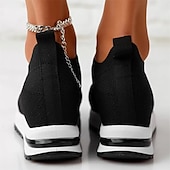 billiga Damsneakers-vita slip-on stickade sneakers för kvinnor - lätta och andas för vardagskomfort, perfekta för promenader, gym och avslappnade utflykter