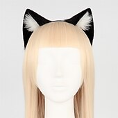 levne Doplňky pro úpravu vlasů-čelenka zvířecí ucho cosplay roztomilá simulace kočičí ucho živé vysílání vlasové doplňky styling kočičích uší (napařený chléb ve tvaru kočičího ucha) čelenka
