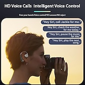 abordables Auriculares telefónicos y de negocios-1 unidad de auricular inalámbrico bluetooth de larga espera con pantalla de potencia led, auricular bluetooth con cancelación de ruido, auricular inalámbrico con gancho para la oreja, auriculares