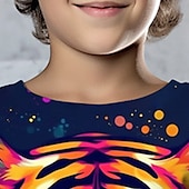 billiga Pojkens 3D-djur-Pojkar 3D Grafisk Djur Tiger T-shirt Långärmad 3D-tryck Sommar Vår Höst Sport Mode Streetwear Barn 3-12 år Utomhus Ledigt Dagligen Normal