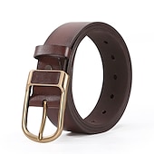 voordelige Herenriemen-Voor heren Riem van imitatieleer PU-riem Zwart 1 # Zwart 2 # Legering Effen Alledaagse kleding Uitgaan Weekend