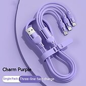 halpa Matkapuhelinkaapelit-USB C -kaapeli USB A - USB C 5 A Latauskaapeli 3 in 1 Käyttötarkoitus iPhone Matkapuhelinväline